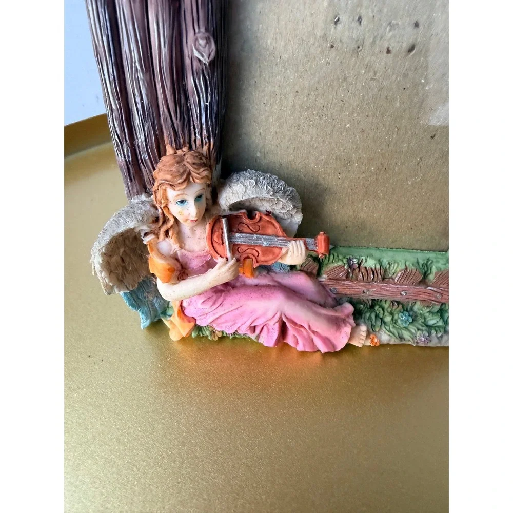 Fairy Angel Violinist‎ Resin Picture Frame 3.5x5 Whimsical Cottagecore Decor